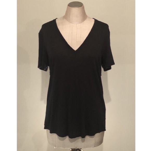 Helmut Lang Tops - NWT Helmut by Helmut Lang Slash Back Tee in Black